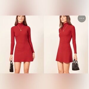 Reformation Maya Ribbed Dress
